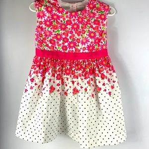 Koala Kids Floral and Polka Dot Toddler Dress